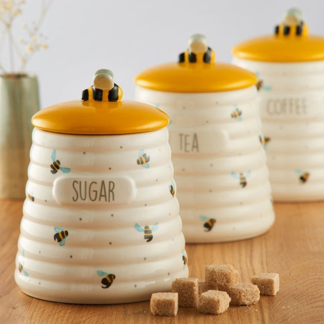 Контейнер для цукру Price & Kensington Sweet Bee керамічний 12 x 12 x 15.1 см (5010853273341) - зображення 3