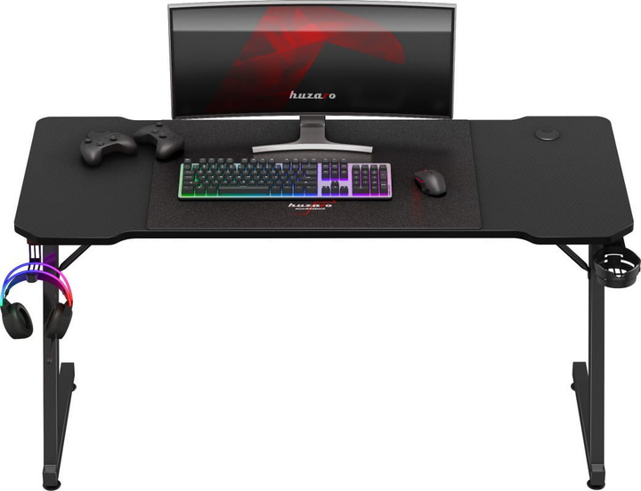 Biurko gamingowe Huzaro Hero 3.3 Black - obraz 3