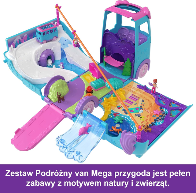Transformujący kamper Polly Pocket Pet Mobile Adventure z akcesoriami JCC22 (0194735268054) - obraz 4