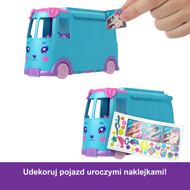 Transformujący kamper Polly Pocket Pet Mobile Adventure z akcesoriami JCC22 (0194735268054) - obraz 6