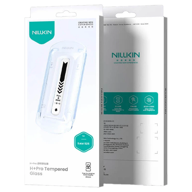 Защитное стекло Nillkin Amazing H+ PRO Full Glue для Samsung Galaxy S25 Clear (0.25 mm) с аппликатором - Фото 5 Защитное стекло Nillkin Amazing H+ PRO Full Glue для Samsung Galaxy S25 Clear (0.25 mm) с аппликатором - изображение 5