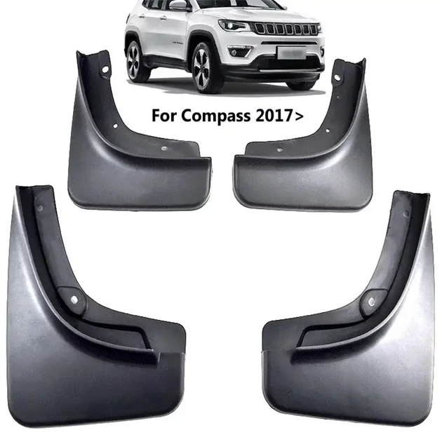 Брызговики Jeep Compass 1.4 2017+, комплект 4шт. - Фото 1 Брызговики Jeep Compass 1.4 2017+, комплект 4шт. - изображение 1