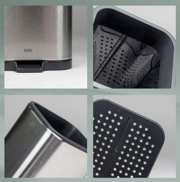 Сушарка для посуду Kela Plata срібна 10 x 11.5 x 18.5 см (4025457121289) - зображення 5