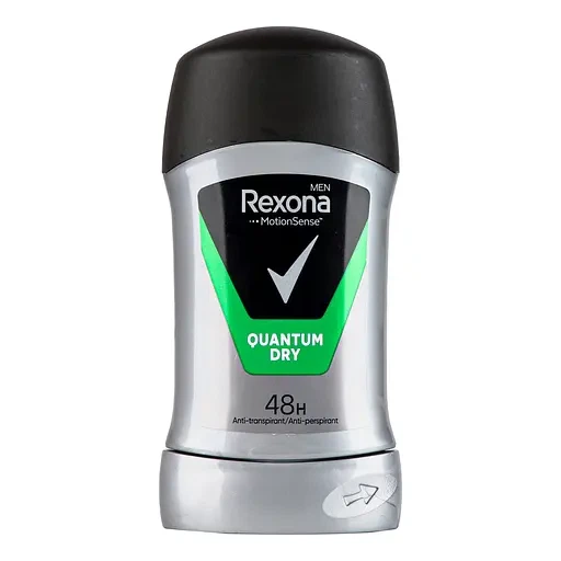 Антиперспірант-стік Rexona Quantum Dry чоловічий 50мл - Фото 1 Антиперспірант-стік Rexona Quantum Dry чоловічий 50мл - зображення 1