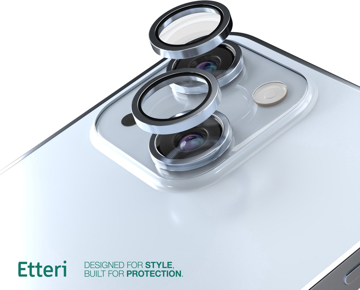 Захисне скло Etteri Camera Lens Protector для Apple iPhone 15 / 15 Plus Light Blue (5907504523866) - зображення 2