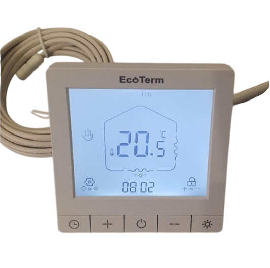 Терморегулятор Ecoterm NEW Электронный программируемый с 2 датчиками температуры пола и воздуха - изображение 2