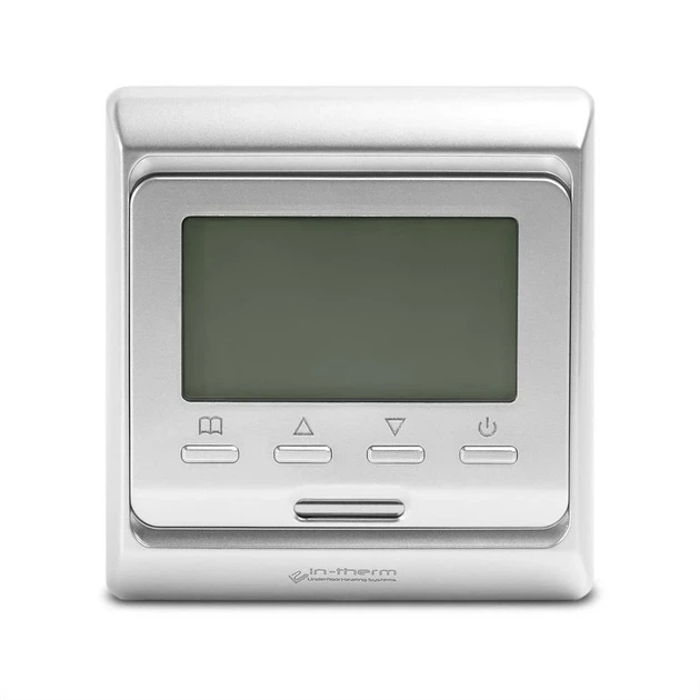 Программируемый терморегулятор In-Therm E51 Silver с выносным и встроенным датчиком температуры 2800 Вт для электрического теплого пола и радиаторов - изображение 3