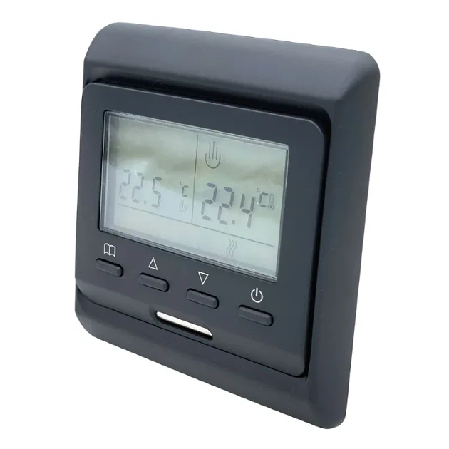 Программируемый терморегулятор In-Therm E51 Black Mate с выносным и встроенным датчиком температуры 2800 Вт для электрического теплого пола и радиаторов - изображение 4