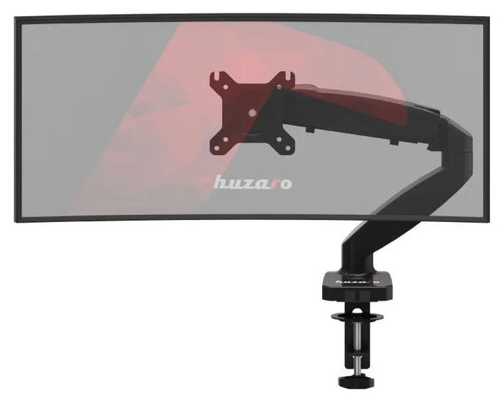 Uchwyt biurkowy do wyświetlacza Huzaro Motion 1.2 27" Black (5903796015294) - obraz 6