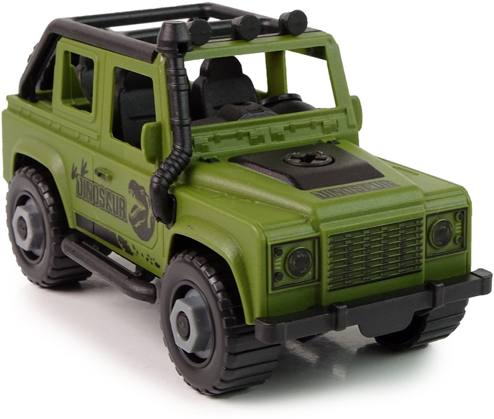 Набір іграшок LEAN Toys Динозавр Позашляховик-транспортер для розбирання DIY з динозавром та аксесуарами Зелений 12956 (5905323211322) - зображення 5