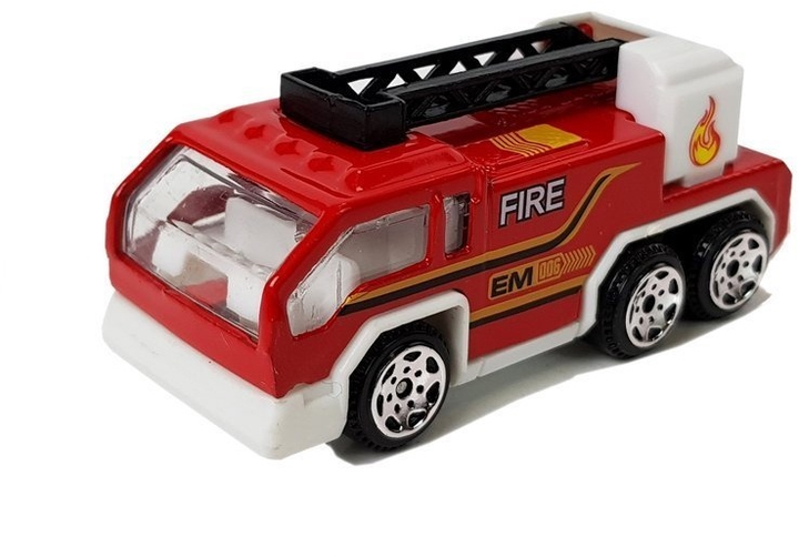 Набір ресорних іграшок LEAN Toys Пожежні автомобілі 1:64 6 шт 7596 (5905323219038) - зображення 5