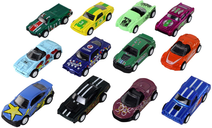 Набір машинок LEAN Toys Транспортні засоби з приводом металеві з валізою 1:64 12 шт 16326 (5905679078594) - зображення 3