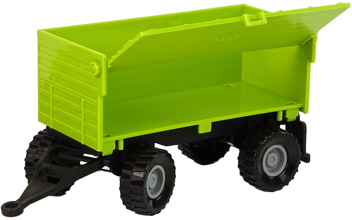 Іграшка LEAN Toys Сільськогосподарський трактор з причепом, світлом і звуками Зелений 15223 (5905515356084) - зображення 5