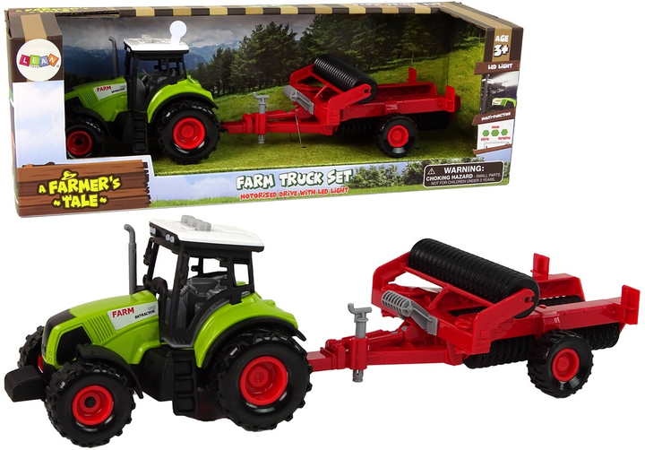 Zabawka LEAN Toys Traktor z kultywatorem oraz ze światłami i dźwiękami Zielony 15219 (5905515356046) - obraz 2
