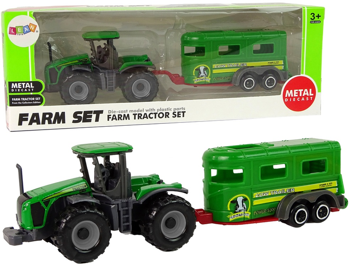 Zabawka LEAN Toys Traktor z przyczepą Zielony 14825 (5905515352901) - obraz 2
