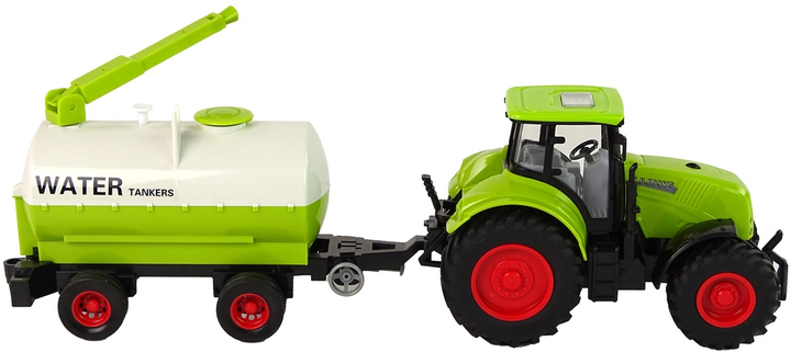 Трактор LEAN Toys Ферма з причепом, великі колеса, зелений 15424 (5905515358026) - зображення 6