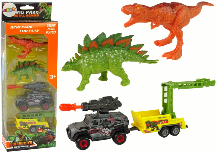 Набір іграшок LEAN Toys Динозаври Автомобіль з ракетою і причепом з динозаврами 15951 (5905679074978) - зображення 2