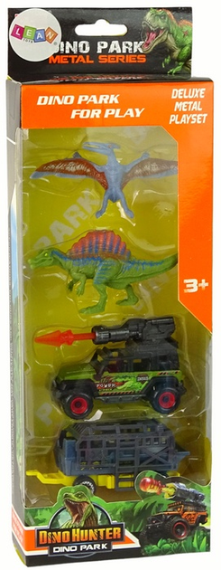 Набір іграшок LEAN Toys Динозаври Автомобіль з ракетою і причепом з динозаврами 15950 (5905679074961) - зображення 1