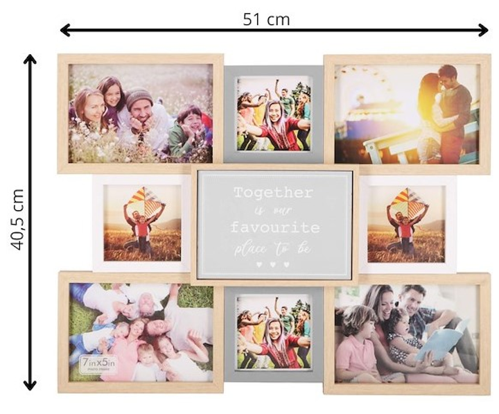 Multirama Springos na 9 zdjęć 13×18 cm i 10×10 cm brązowo-szara (5907719478920) - obraz 3