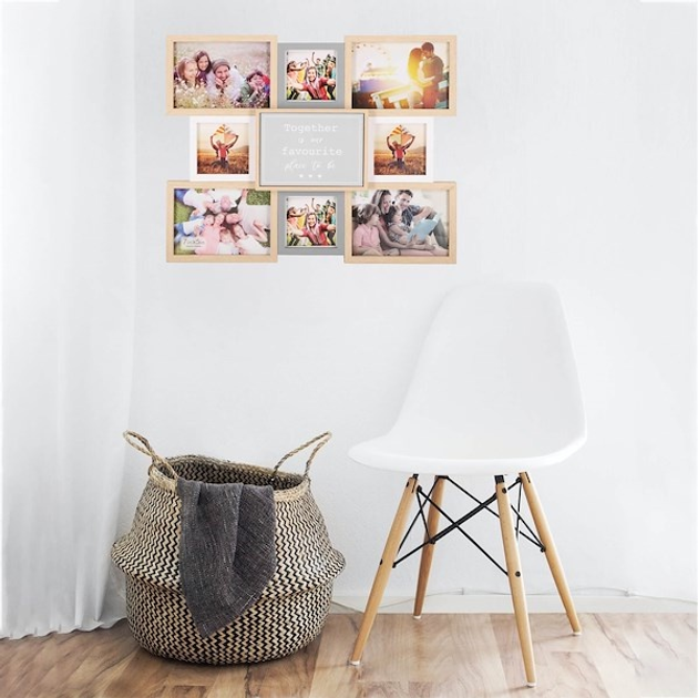 Multirama Springos na 9 zdjęć 13×18 cm i 10×10 cm brązowo-szara (5907719478920) - obraz 9