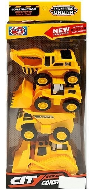 Набір іграшок LEAN Toys Будівельні машини з фрикційним приводом 4 шт. 5692 (5905679071076) - зображення 1