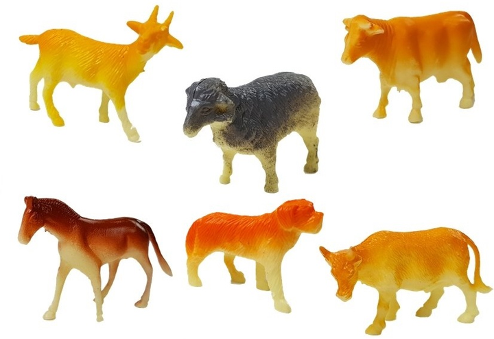 Zestaw zabawek LEAN Toys Pojazdy rolnicze z przyczepami + Figurki zwierząt 6869 (5904665997093) - obraz 6