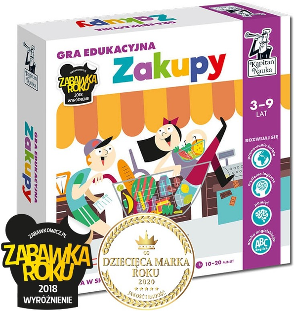 Gra planszowa edukacyjna Kapitan Nauka Edgard Zakupy (5907608646300) - obraz 1