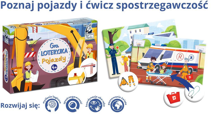 Gra planszowa Edgard Kapitan Nauka Gra Loteryjka Pojazdy (5903699821497) - obraz 6