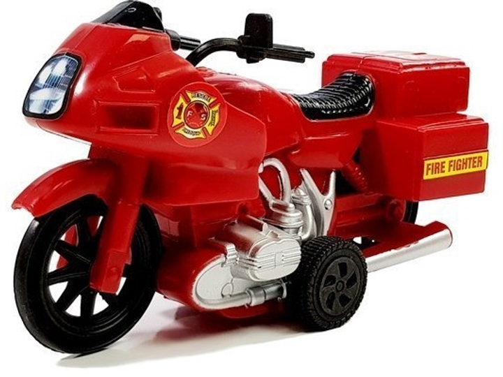 Набір іграшок LEAN Toys Пожежна служба зі світлом і звуками Гелікоптер + Мотоцикл + Автомобіль + Аксесуари 6946 (5905884454152) - зображення 6