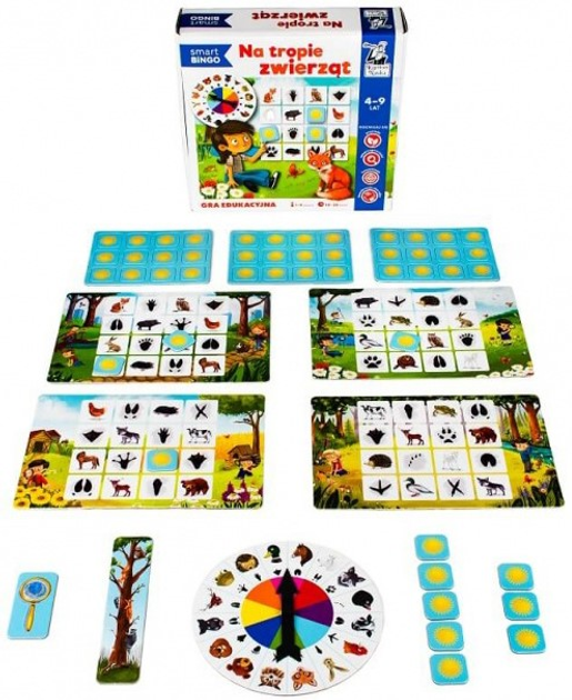Настільна гра Kapitan Nauka Edgard Smart Bingo: на слідах тварин (5903699821534) - зображення 2
