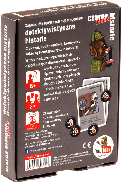 Gra planszowa G3 Czarne Historie Junior Detektywistyczne Historie nowa edycja (5904413301943) - obraz 2