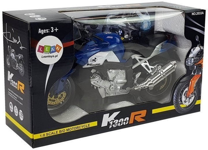 Zabawka LEAN Toys Motocykl na baterie Niebieski 6935 (5904665996782) - obraz 1