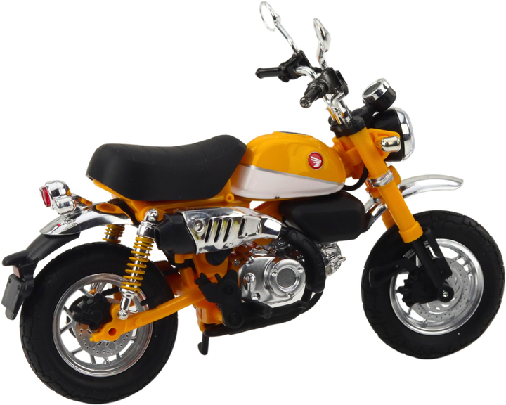 Іграшка LEAN Toys Ретро класичний металевий мотоцикл зі світлом 1:12 Жовтий 22622 (5905991049715) - зображення 2