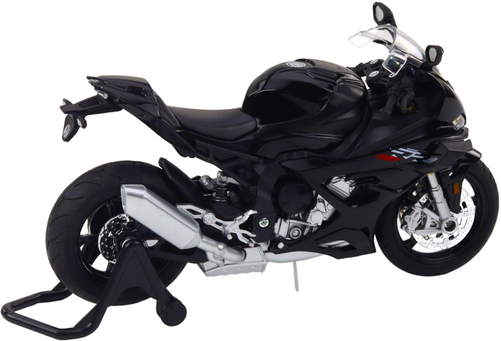 Zabawka LEAN Toys Motocykl S1000 sportowy metalowy ze światłami i dźwiękami 1:12 Czarny 22626 (5905991049753) - obraz 4