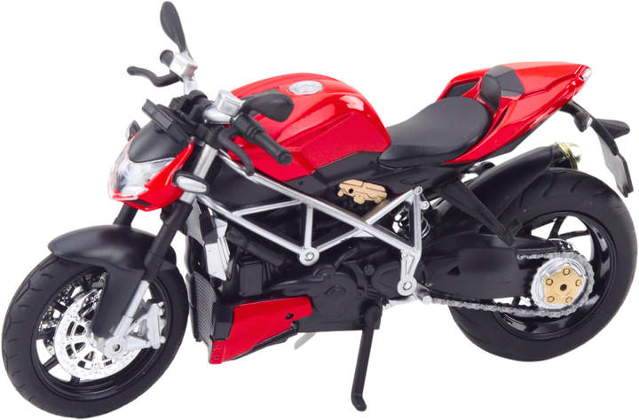 Zabawka LEAN Toys Motocykl sportowy metalowy z srebrnymi elementami ze światłami i dźwiękami 1:12 Czerwony 22608 (5905991049579) - obraz 3