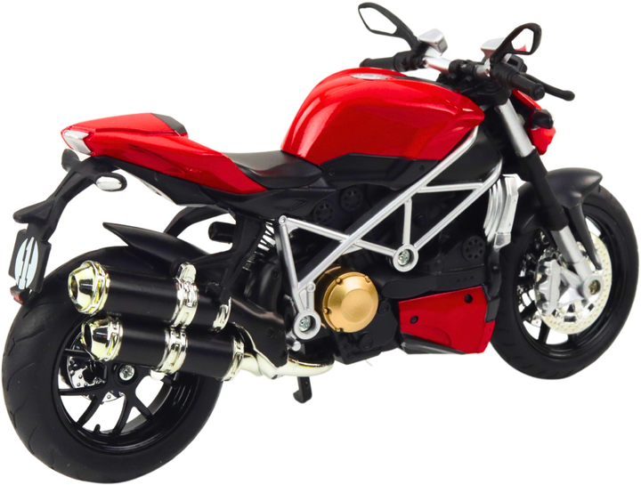 Zabawka LEAN Toys Motocykl sportowy metalowy z srebrnymi elementami ze światłami i dźwiękami 1:12 Czerwony 22608 (5905991049579) - obraz 4