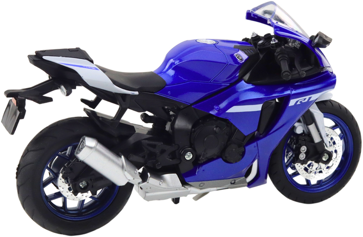 Zabawka LEAN Toys Motocykl R1 sportowy metalowy ze światłami i dźwiękami 1:12 Granatowy 22628 (5905991049777) - obraz 4