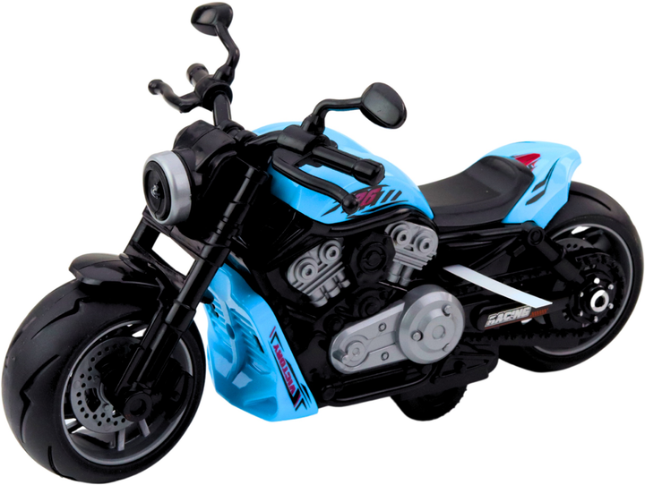 Іграшка LEAN Toys Іграшковий мотоцикл на батарейках з приводом, світлом і звуками Синій 24209 (5905991053552) - зображення 3