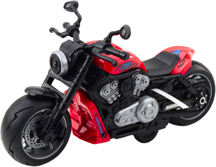 Іграшка LEAN Toys Іграшковий мотоцикл на батарейках з приводом, світлом і звуками Червоний 24208 (5905991053545) - зображення 4