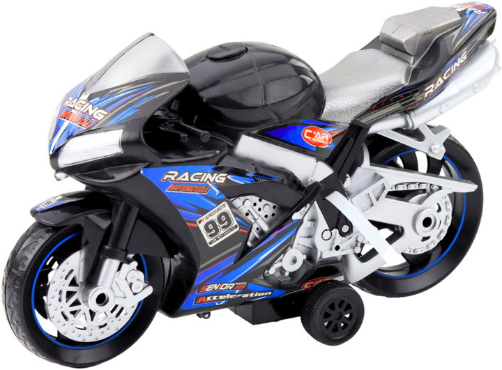 Іграшка LEAN Toys Гоночний автомобіль з приводом, світлом і звуками Чорно-синій 24213 (5905991053590) - зображення 4