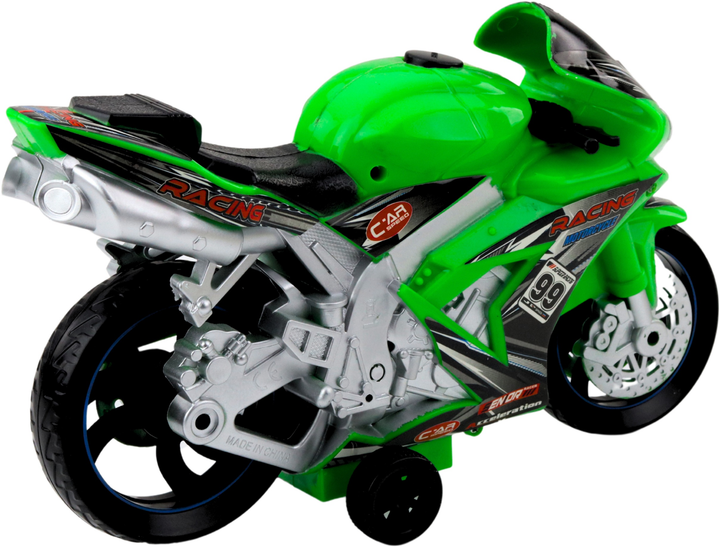 Іграшка LEAN Toys Motor гоночний мотоцикл з приводом, світлом і звуками Зелений 24212 (5905991053583) - зображення 4