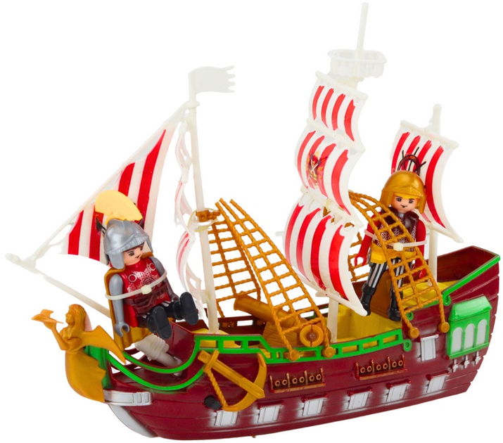 Zestaw LEAN Toys Statek romański z katapultą i palmami oraz ze światłami i dźwiękami + Rzymianie 18963 (5905991020141) - obraz 3