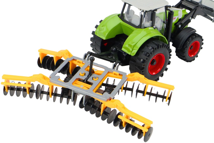 Traktor rolniczy LEAN Toys Koparka z broną talerzową i z napędem Zielony 19690 (5905991010654) - obraz 4