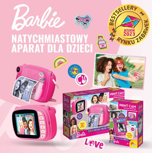 Миттєва камера дитяча Lisciani Barbie Print Cam Instant Photos 3 в 1 (8008324097050) - зображення 8