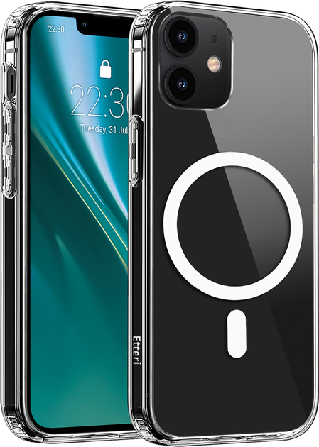 Etui plecki Etteri Hybrid Mag do Apple iPhone 12 / 12 Pro Transparent (5907457798557) - obraz 1