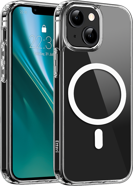 Etui plecki Etteri Hybrid Mag do Apple iPhone 14 Transparent (5907457798571) - obraz 1