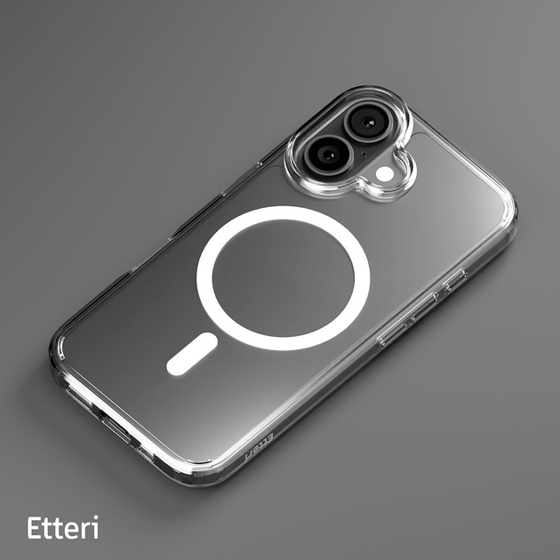 Etui plecki Etteri Hybrid Mag do Apple iPhone 16e Transparent (5907504513683) - obraz 7