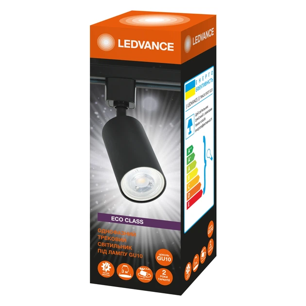 Світильник трековий Ledvance ECO GU10 чорний 4099854269608 - изображение 3
