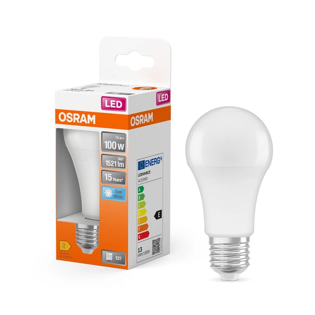 Світлодіодна лампа Ledvance LED CL A100 13Вт 4000К 230В FR E27 4058075304253 - Фото 2 Світлодіодна лампа Ledvance LED CL A100 13Вт 4000К 230В FR E27 4058075304253 - зображення 2