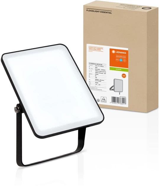 Прожектор світлодіодний LEDVANCE FL ESSENTIAL 20W 865 BK 4058075768031 - изображение 3